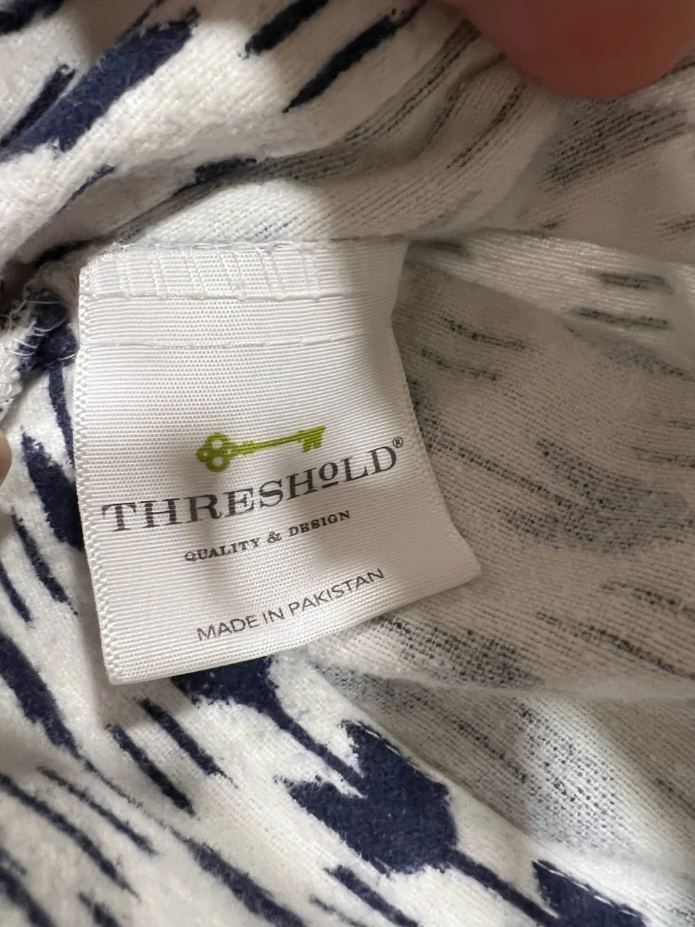 Threshold Ikat Navy Blue & White Patterned Flannel Pillowcases